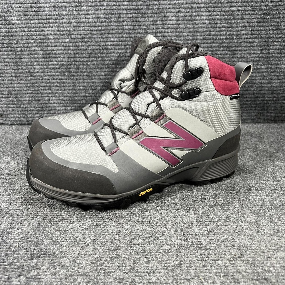 New Balance Boots Womens Size 11 Gray Pink Snow Winter Hiking Vibram WO1099GP